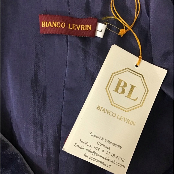 Single-Button Velvet Suit Jacket NWT - Picture 6 of 9